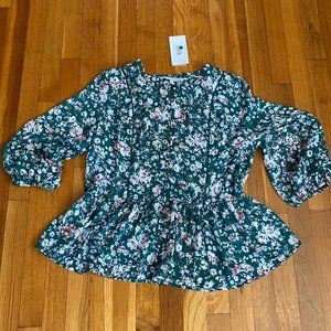 Collective Concepts Green Floral Top